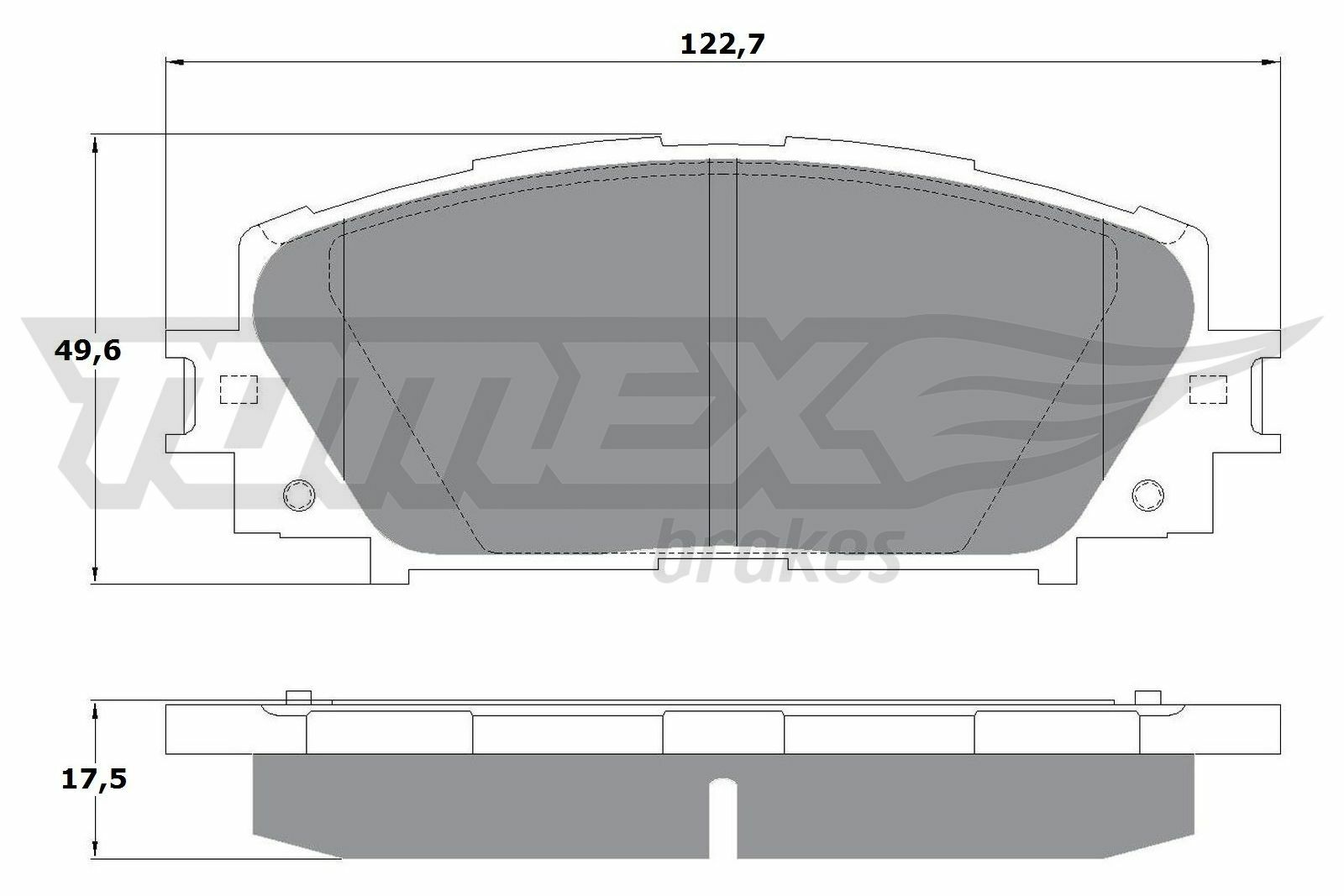 Sada brzdových platničiek kotúčovej brzdy TOMEX Brakes